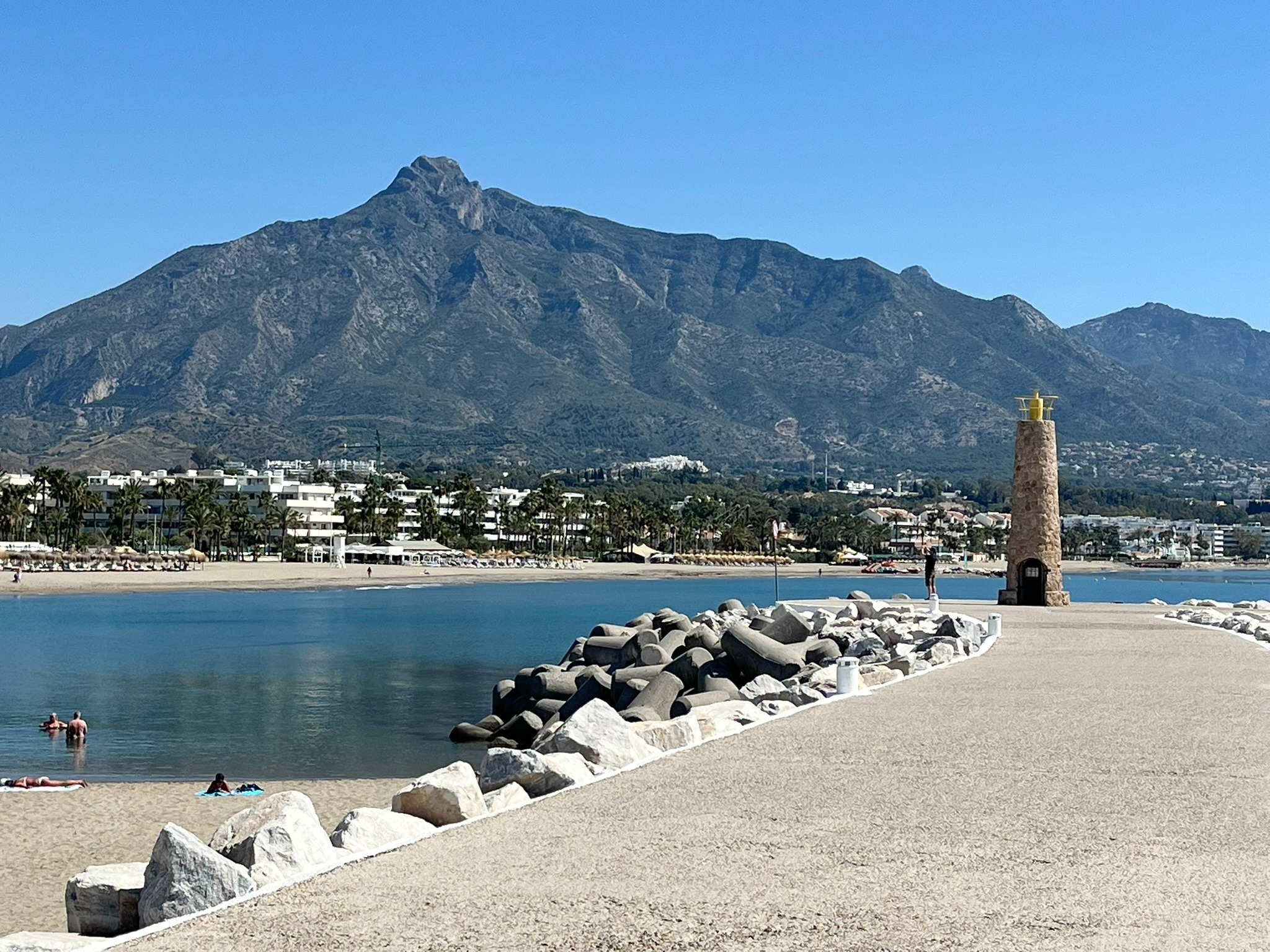 Marbella’s coastline beneath La Concha